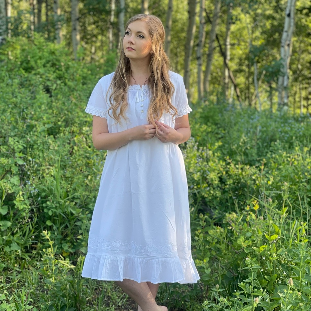 Victorian-style nightgown.